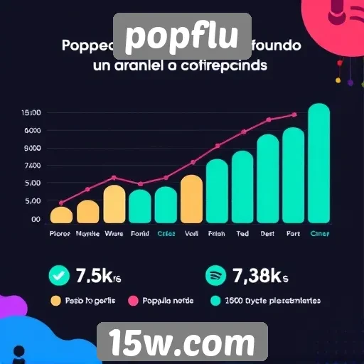 Estatísticas sobre o crescimento da comunidade Popflu